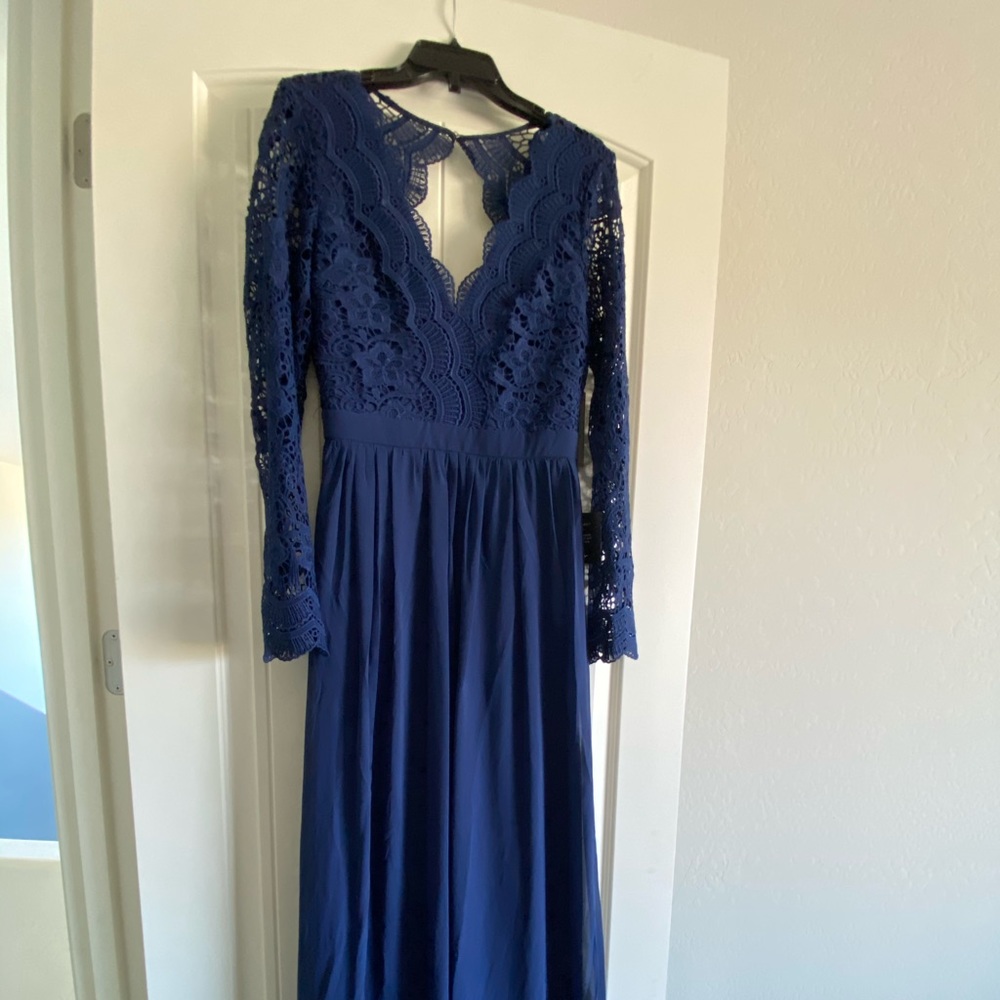 Navy blue long sleeve dress